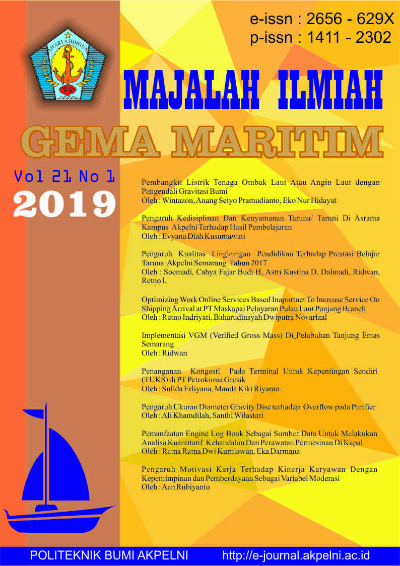Gema Maritim Vol 21 No 1 tahun 2019